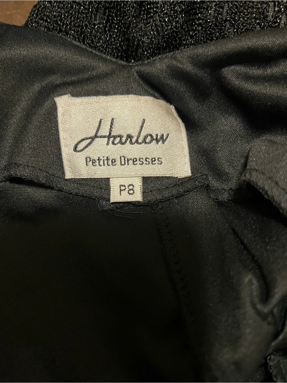 Harlow Petite Black Lace Overlay Dress